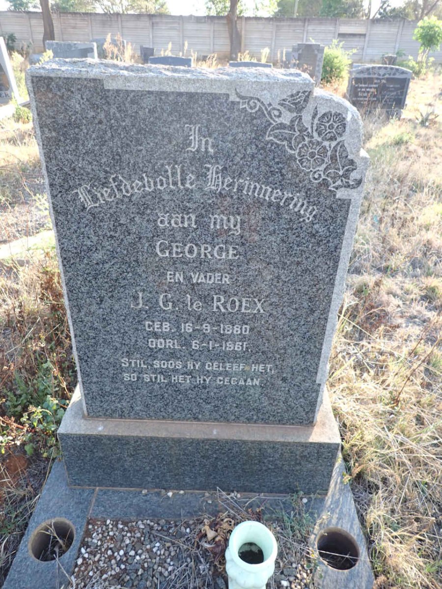 ROEX J.G., le 1880-1961