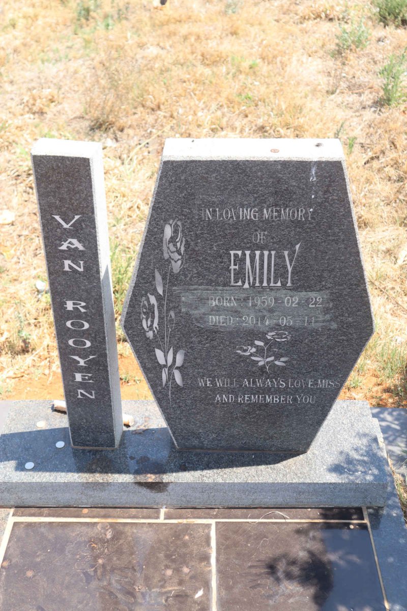 ROOYEN Emily, van 1959-2014