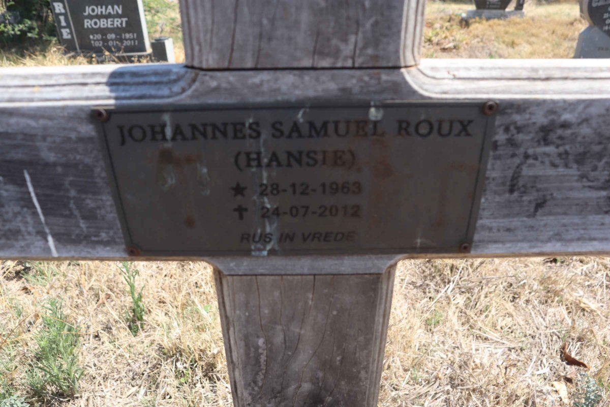 ROUX Johannes Samuel 1963-2012