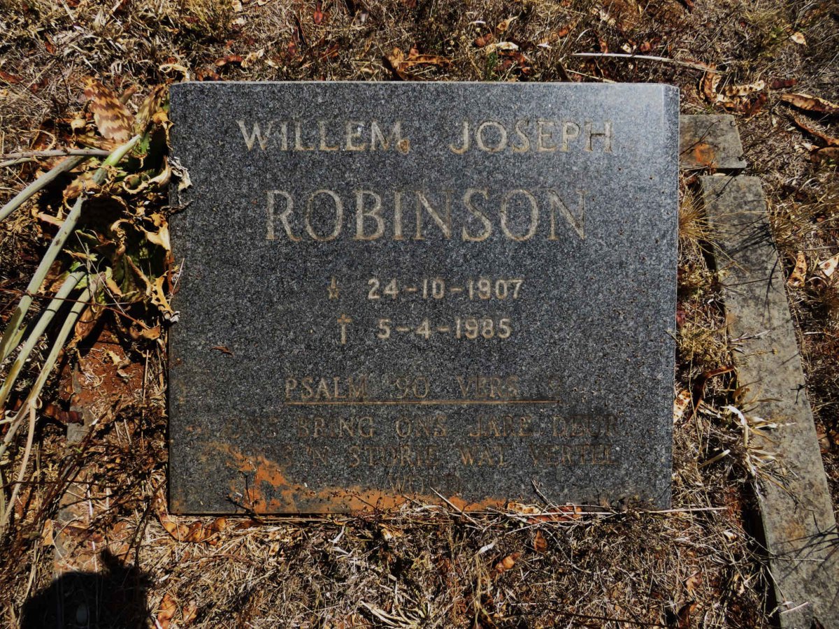 ROBINSON Willem Joseph 1907-1985
