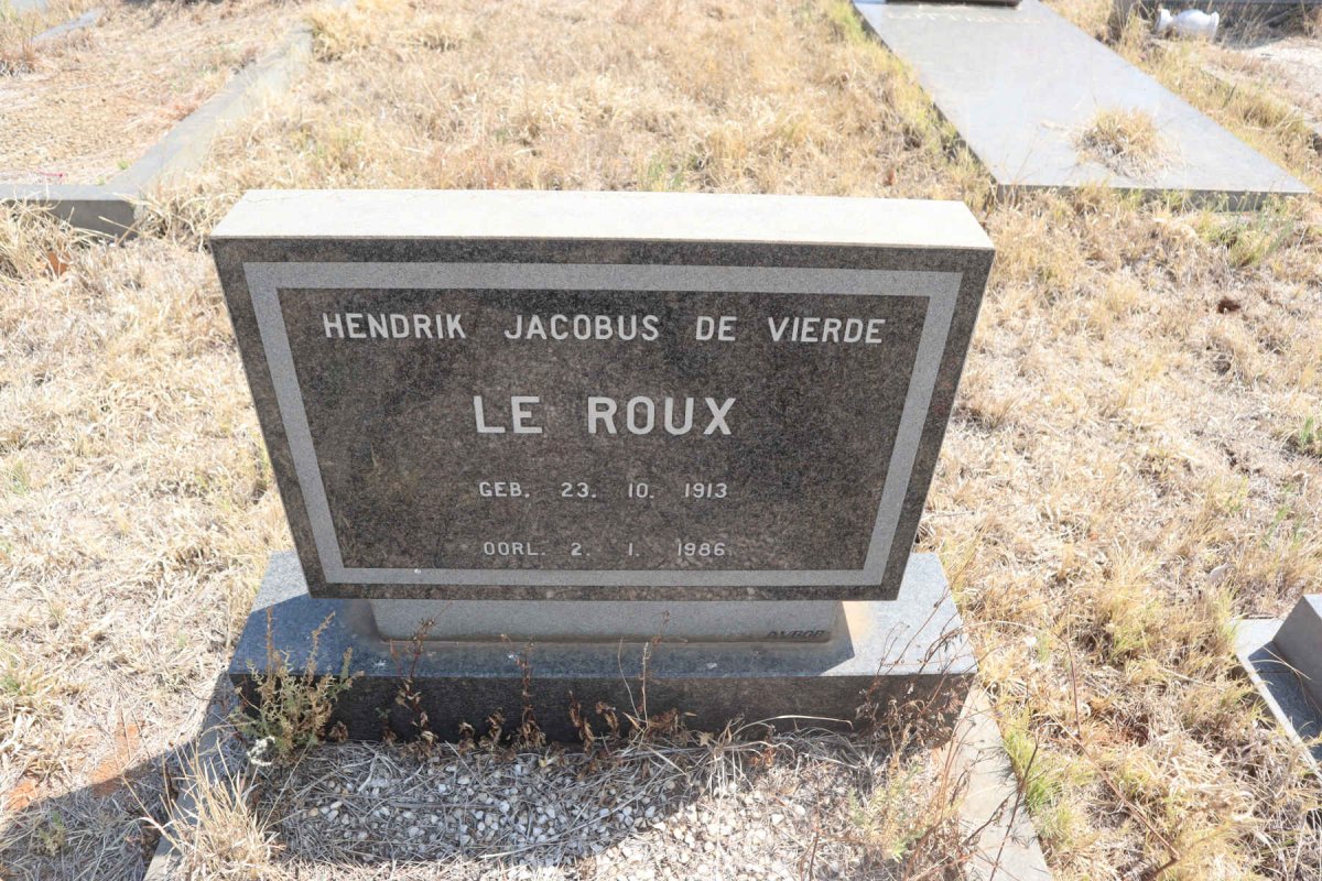 ROUX Hendrik Jacobus de Vierde, le 1913-1986
