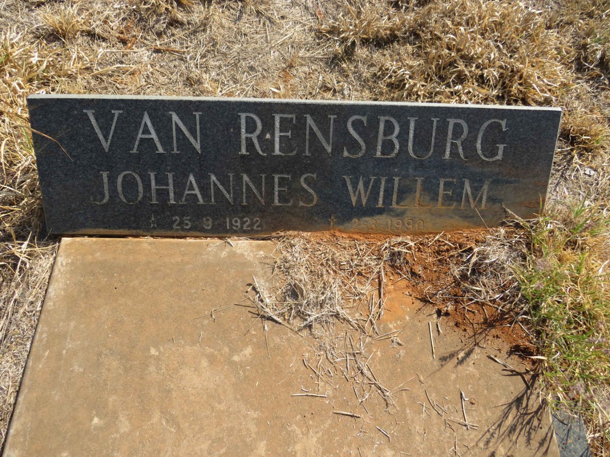 RENSBURG Johannes Willem, van 1922-1990