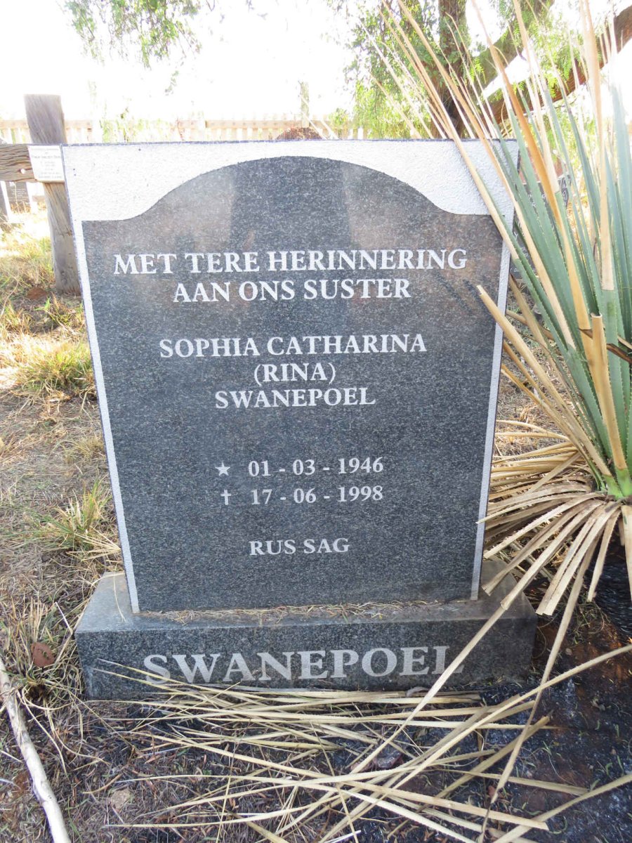 SWANEPOEL Sophia Catharina 1946-1998