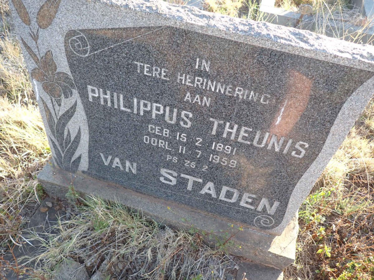 STADEN Philippus Theunis, van 1891-1959