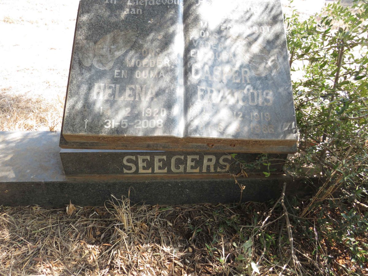 SEEGERS Casper Francois 1919-1986 & Helen 1920-2008