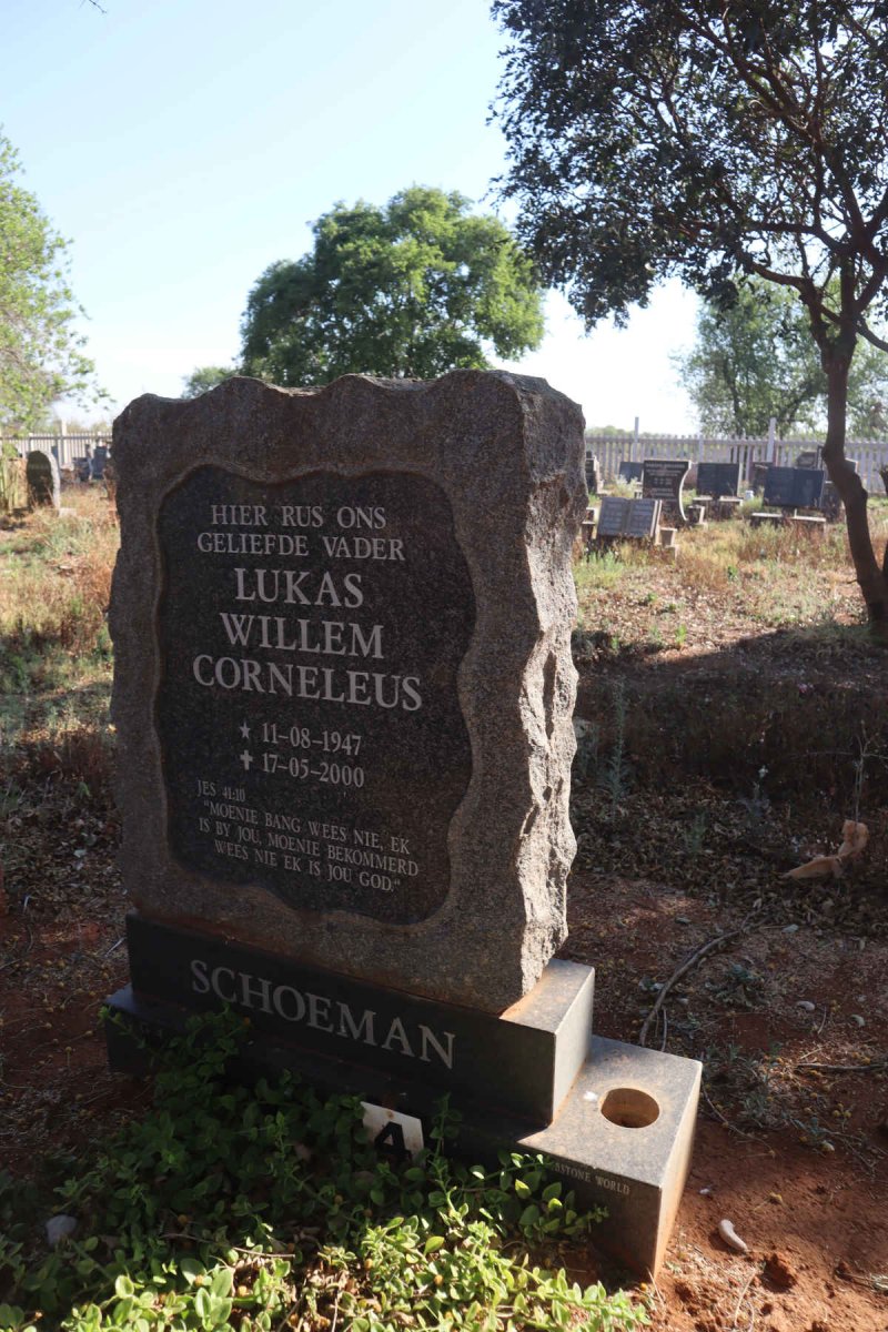 SCHOEMAN Lukas Willem Corneleus 1947-2000