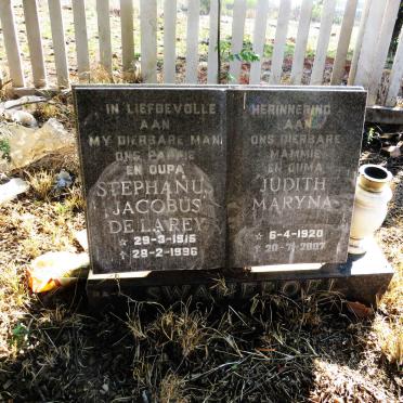 SWANEPOEL Stephanus Jacobus De la Rey 1915-1996 & Judith Maryna 1920-2007