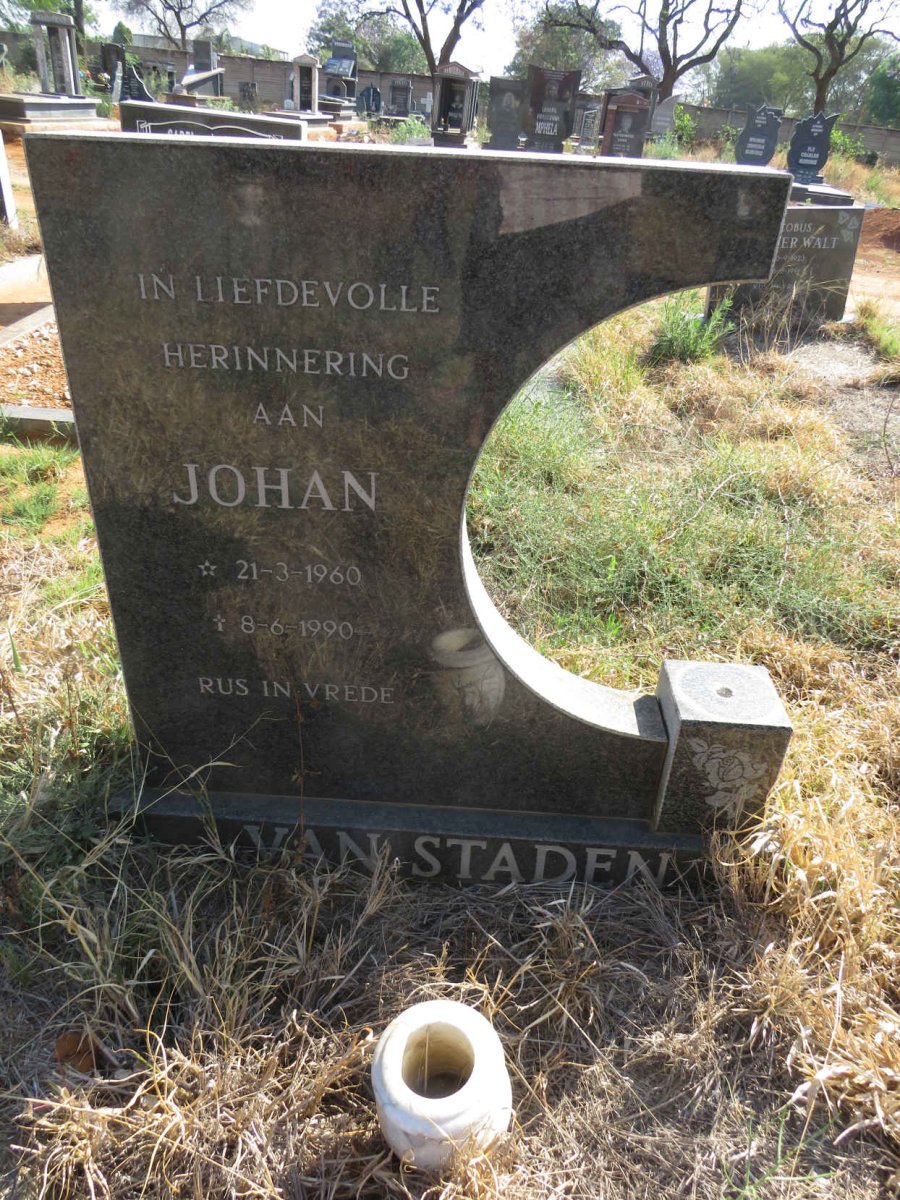 STADEN Johan, van 1960-1990