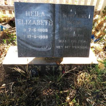 STADEN Heila Elizabeth, van 1905-1996