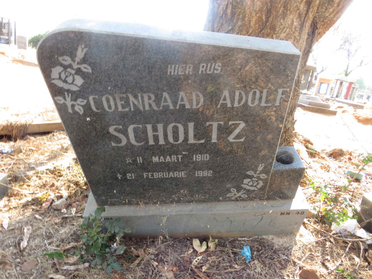 SCHOLTZ Coenraad Adolf 1910-1992