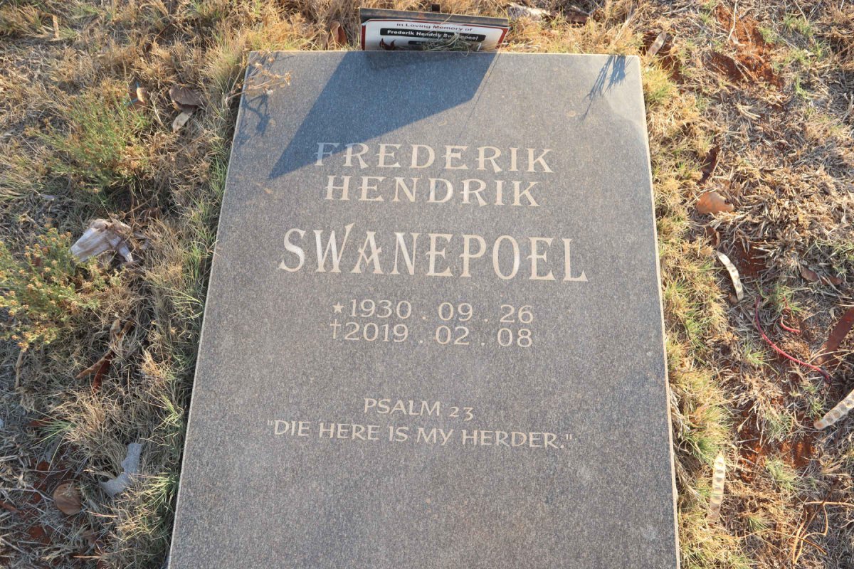 SWANEPOEL Frederik Hendrik 1930-2019
