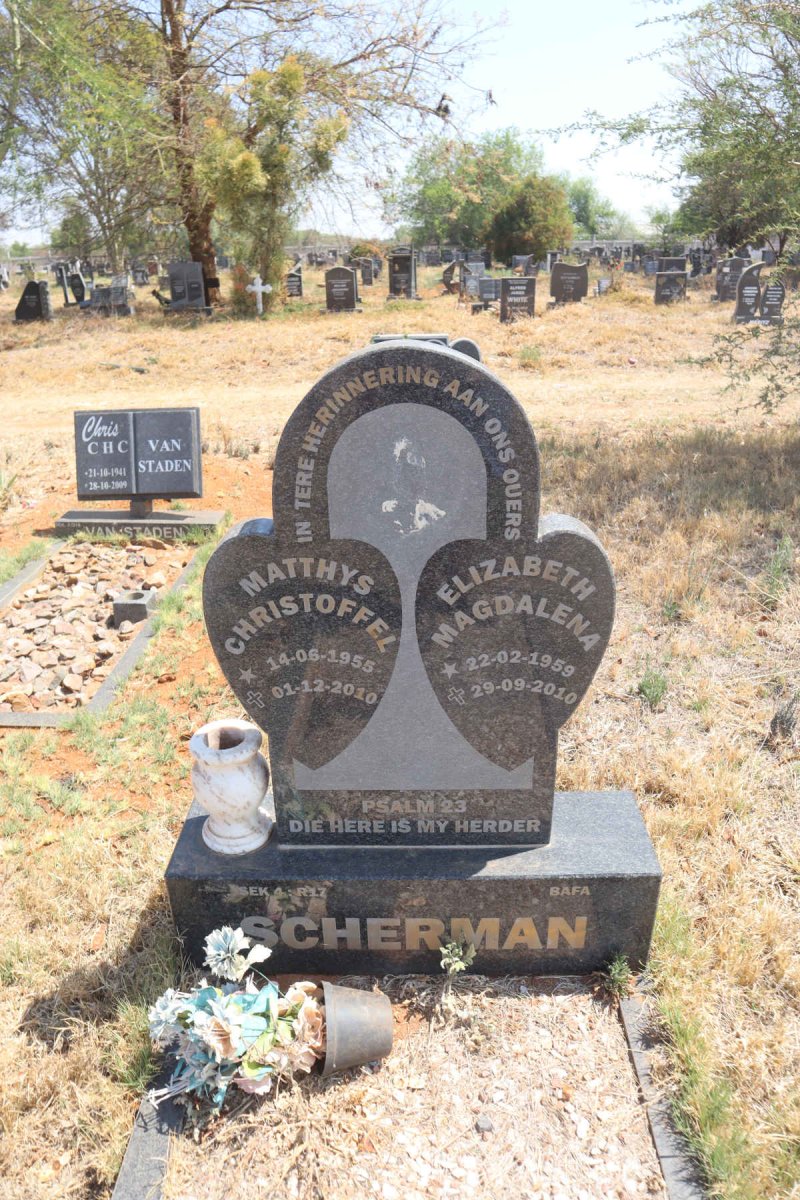 SCHERMAN Matthys Christoffel 1955-2010 & Elizabeth Magdalena 1959-2010