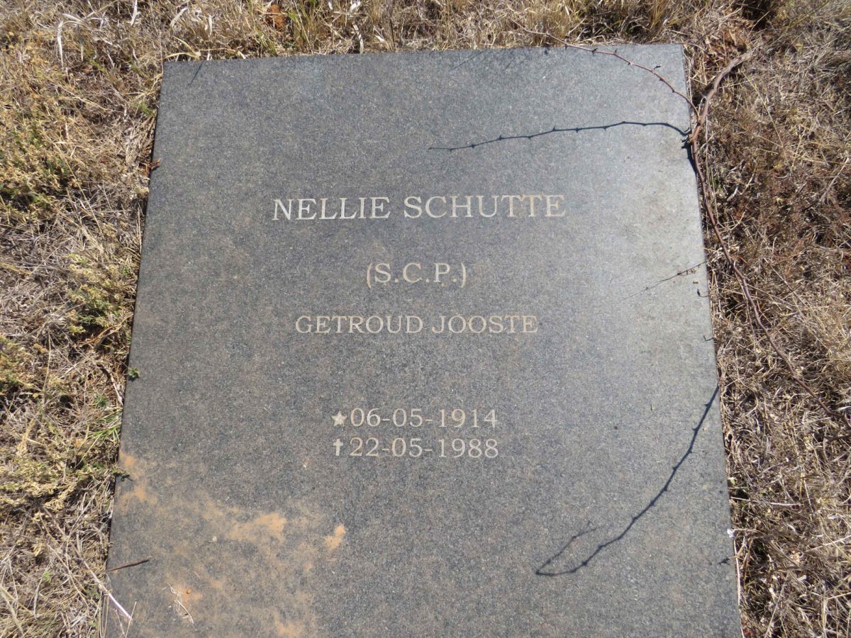 SCHUTTE S.C.P. getroud JOOSTE 1914-1988