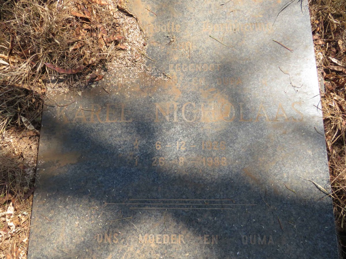 STADEN Karel Nicholaas, van 1926-1988 & Hendrina Johanna 1931-1990 _2