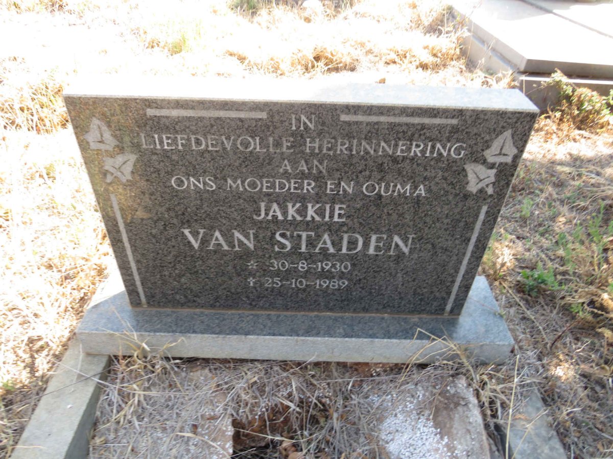 STADEN Jakkie, van 1930-1989