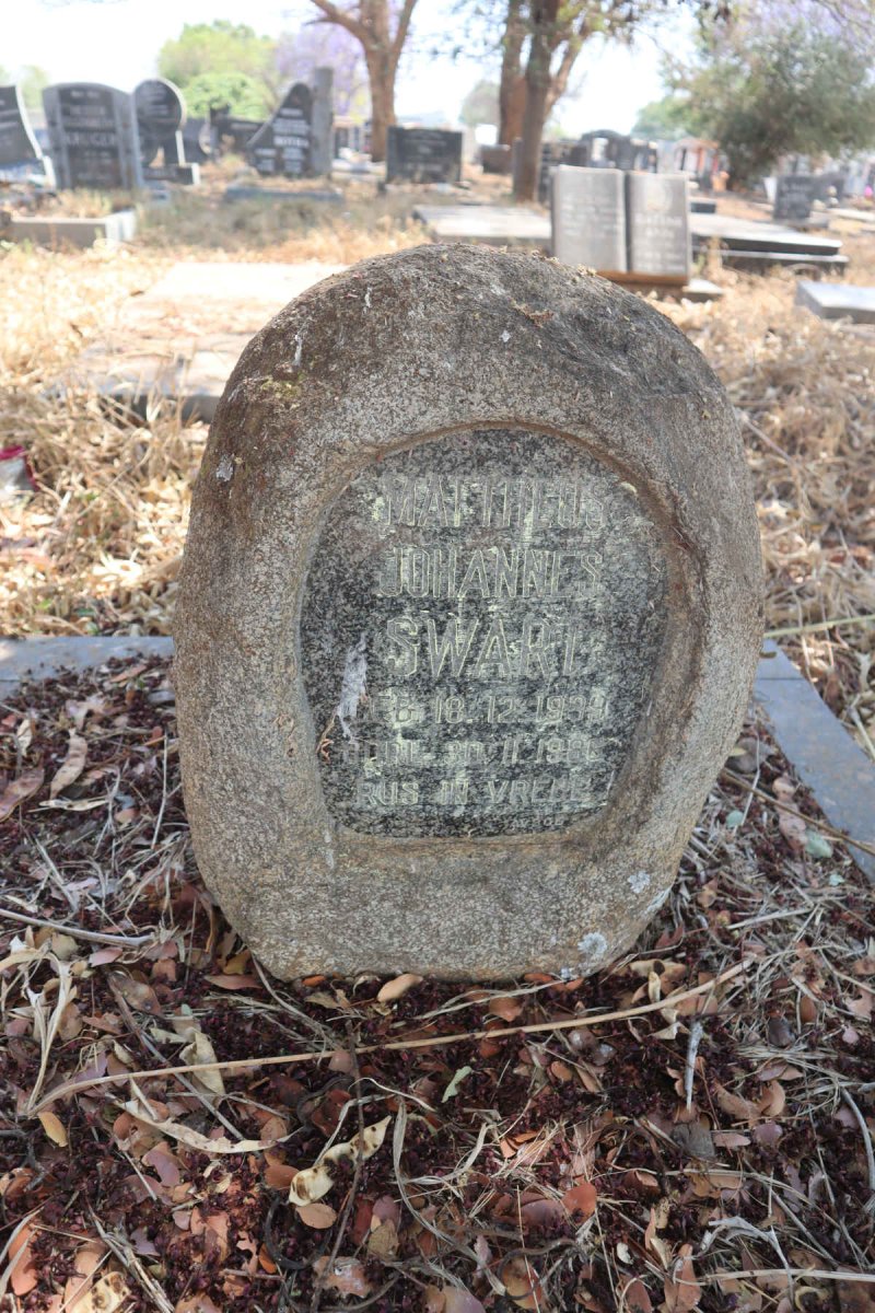 SWART Mattheus Johannes 1939-1986