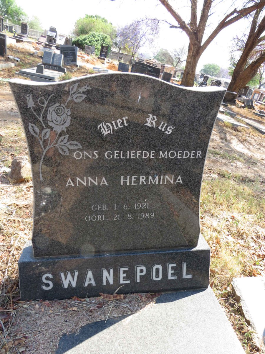 SWANEPOEL Anna Hermina 1921-1989