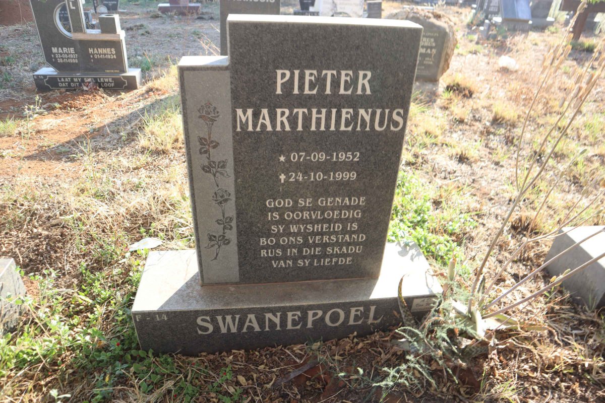 SWANEPOEL Pieter Marthienus 1952-1999