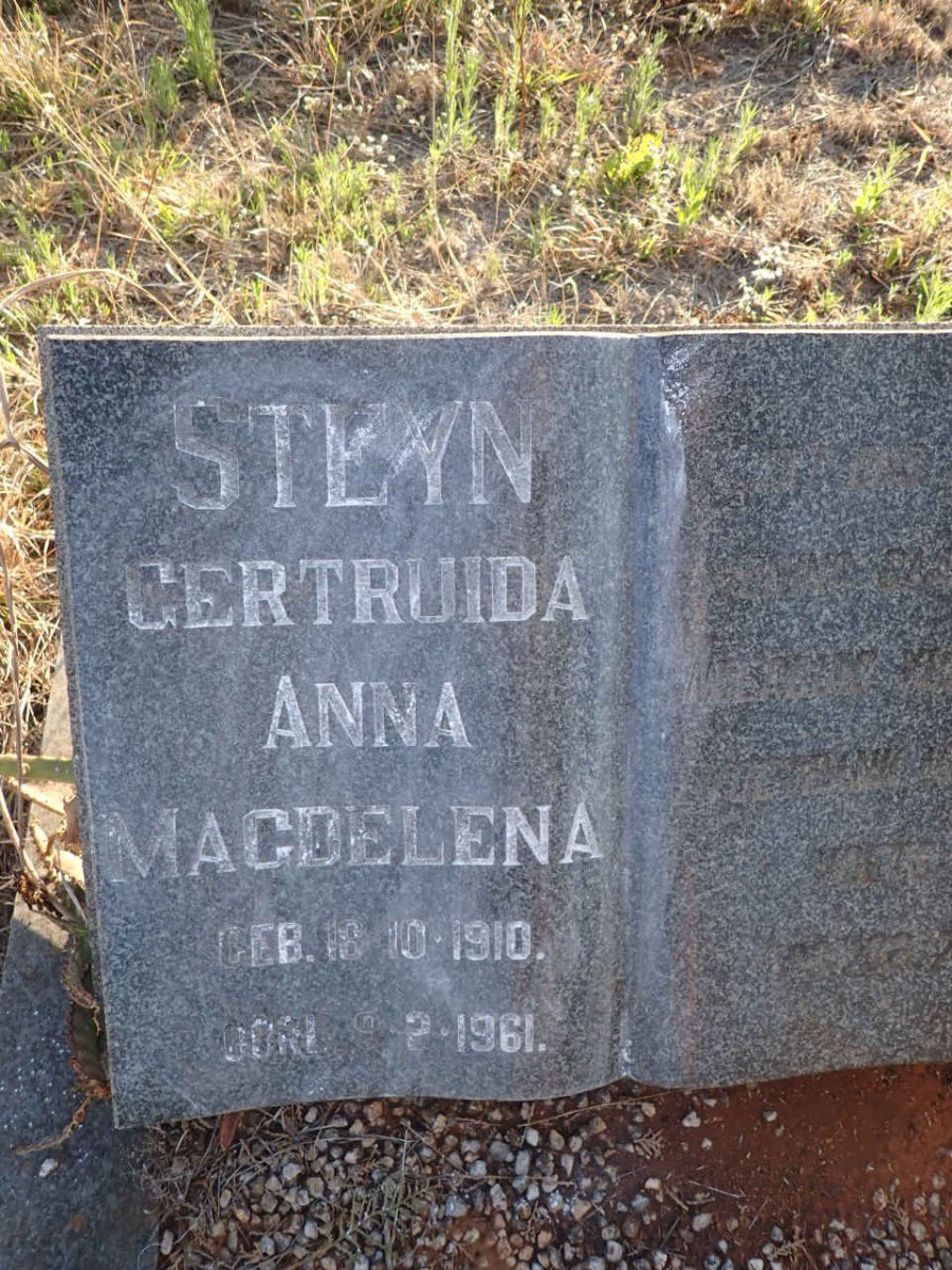 STEYN Gertruida Anna Magdalena 1910-1961