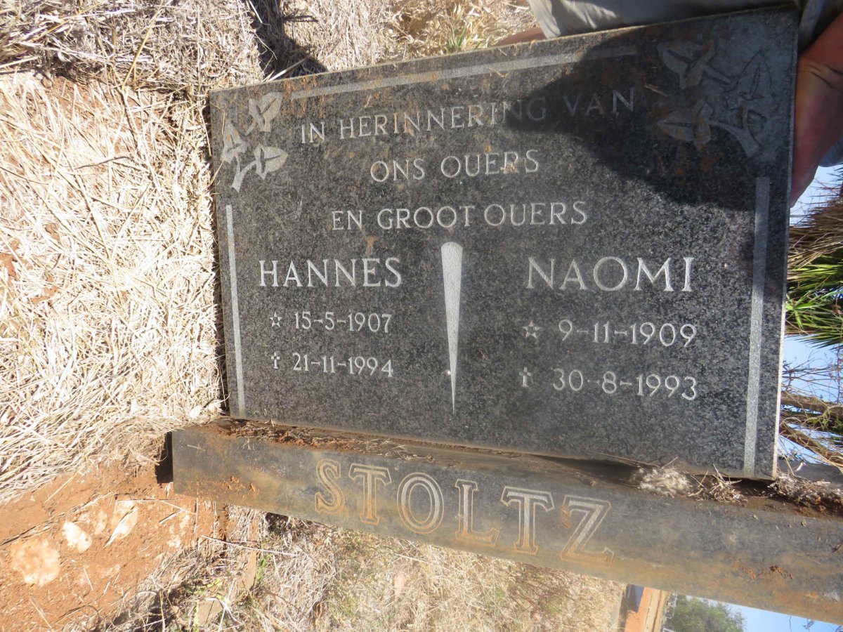 STOLTZ Hannes 1907-1994 & Naomi 1909-1993