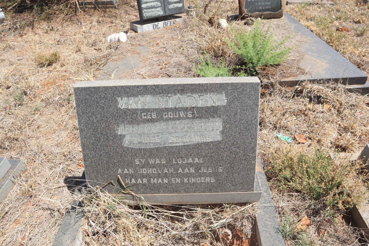 STADEN Hester Cecelia, van nee GOUWS 1935-1995