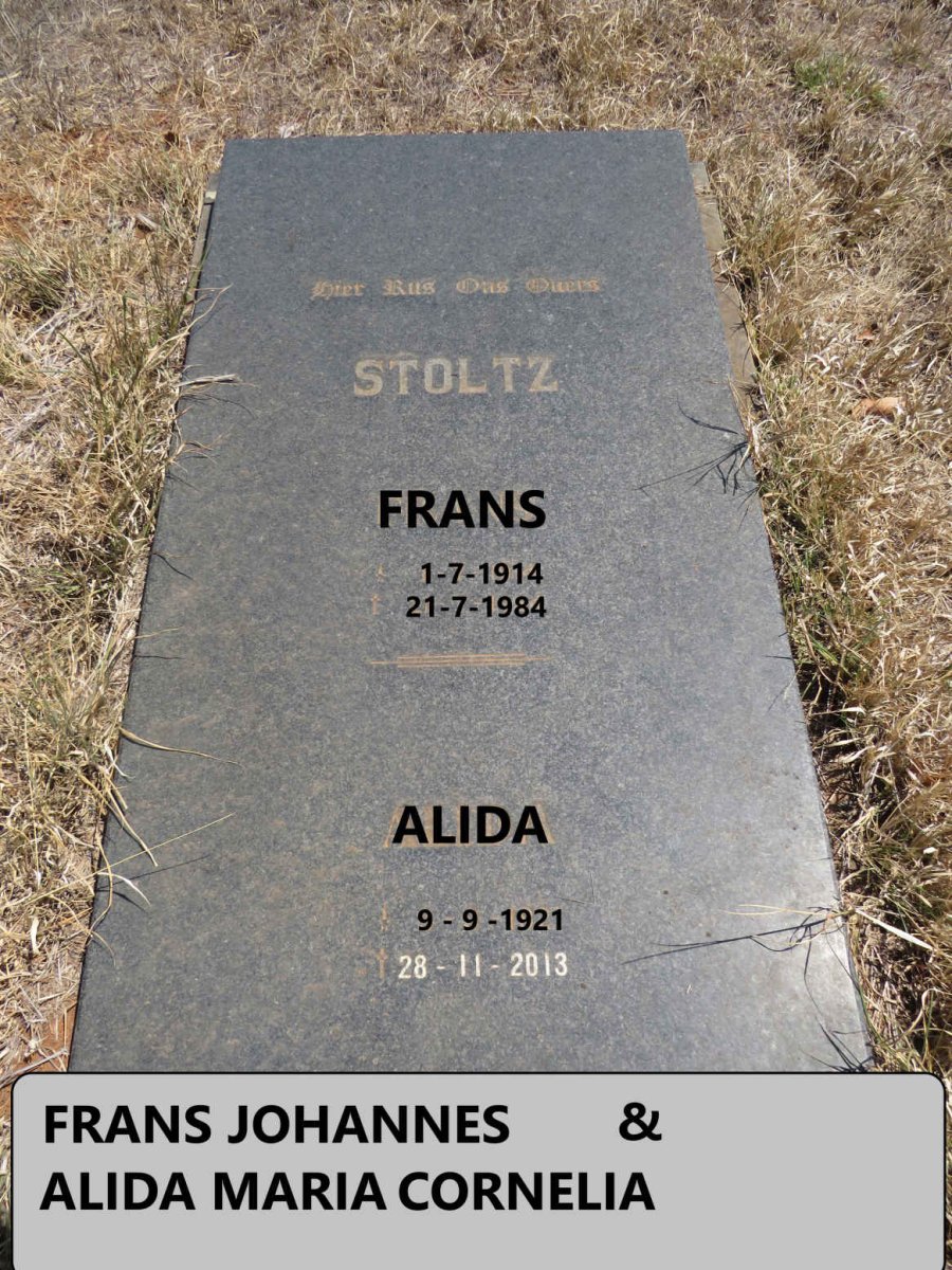 STOLTZ Frans Johannes 1914-1984 :: STOLTZ Alida Maria Cornelia 1921-2013