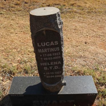 SWART Lucas Martinus 1923-2005 & Helena B.T.D. 1927-2008