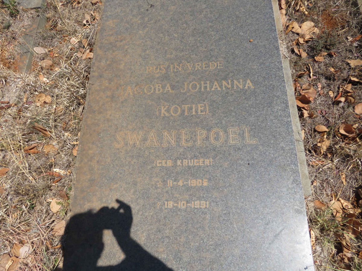 SWANEPOEL Jacoba Johanna nee KRUGER 1905-1991