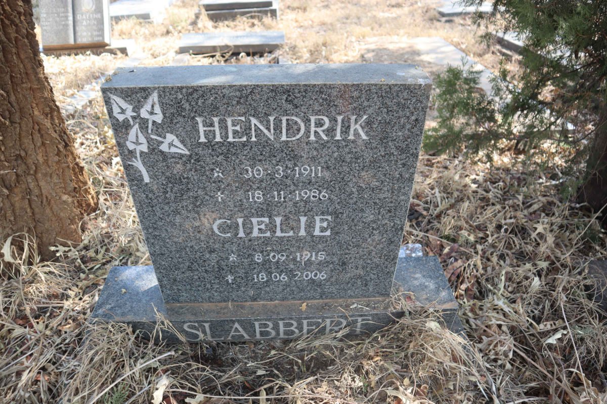 SLABBERT Hendrik 1911-1986 & Cielie 1915-2006
