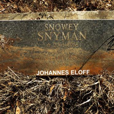 SNYMAN Johannes Eloff 1916-1992