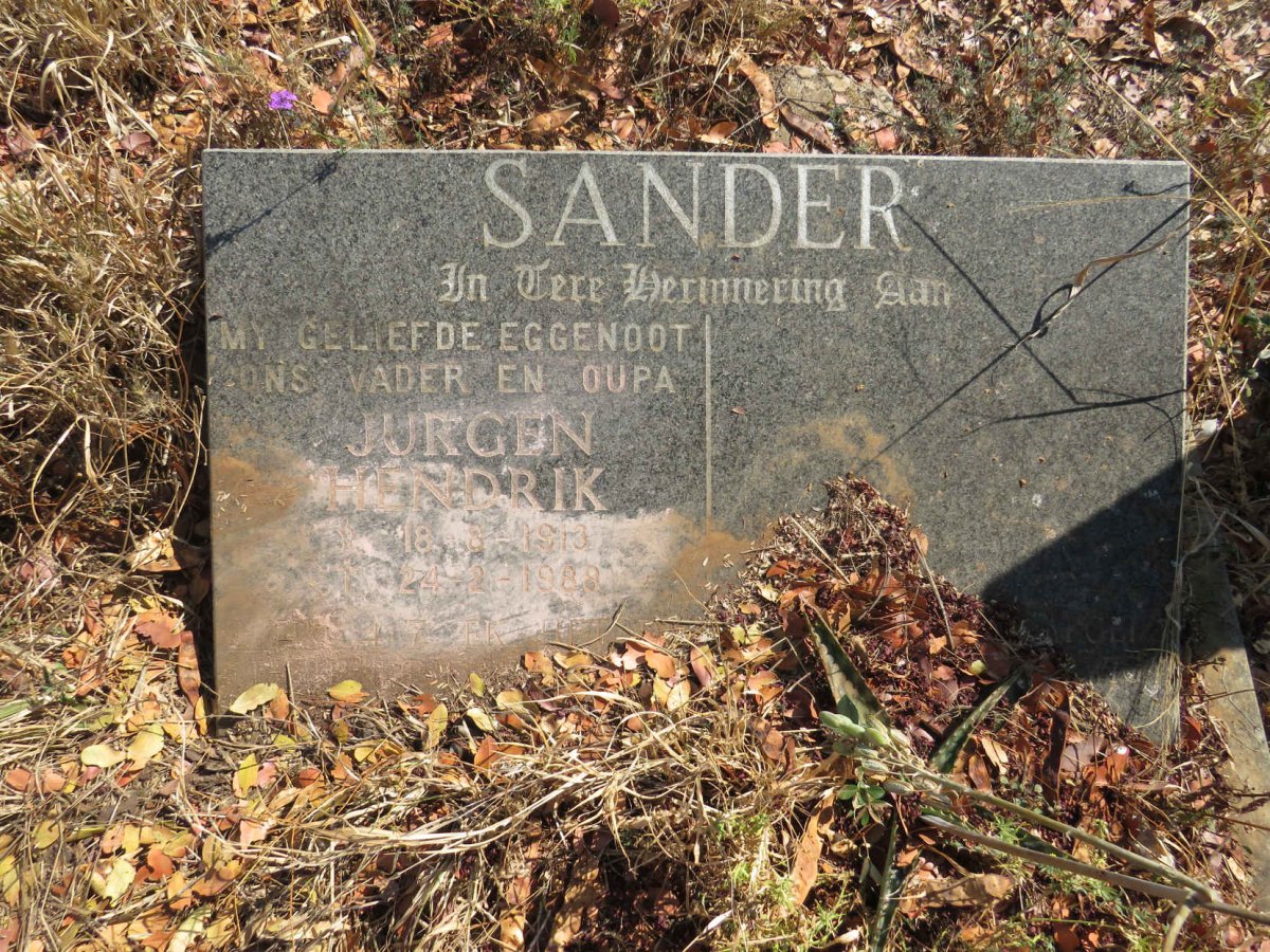 SANDER Jurgen Hendrik 1913-1988