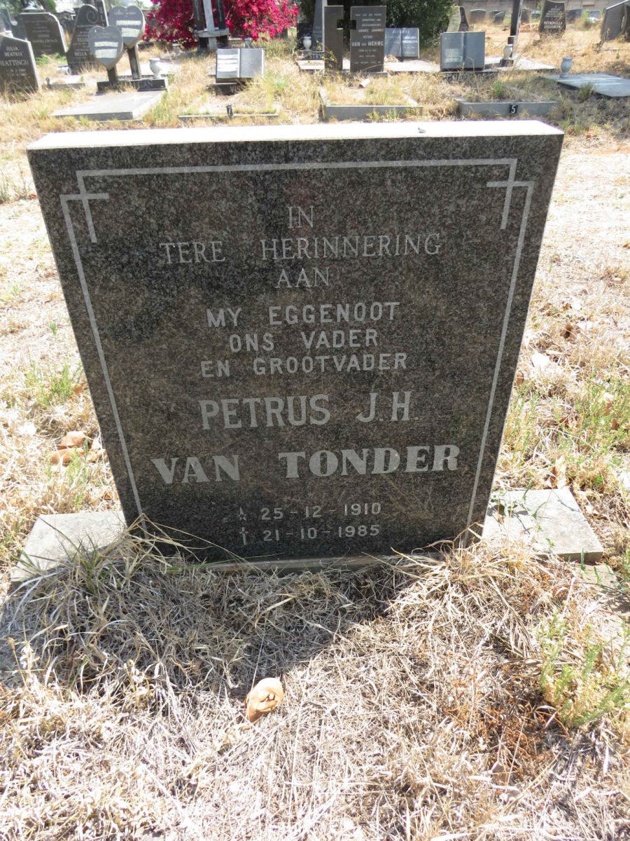 TONDER Petrus J.H., van 1910-1985