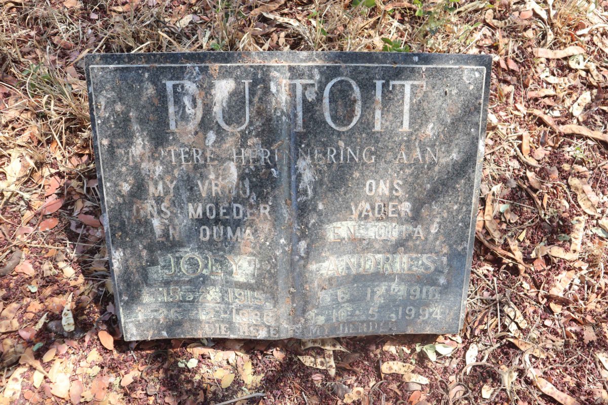 TOIT Andries, du 1916-1994 & Joey 1915-1986