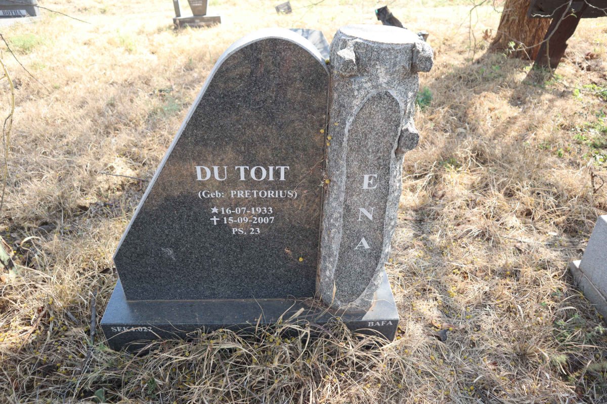 TOIT Ena, du nee PRETORIUS 1933-2007
