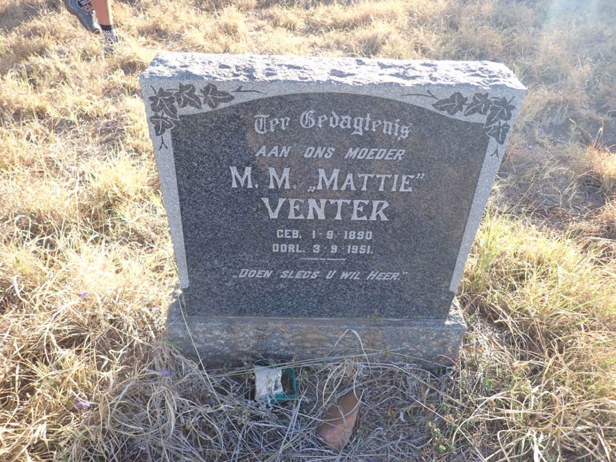 VENTER M.M. 1890-1951