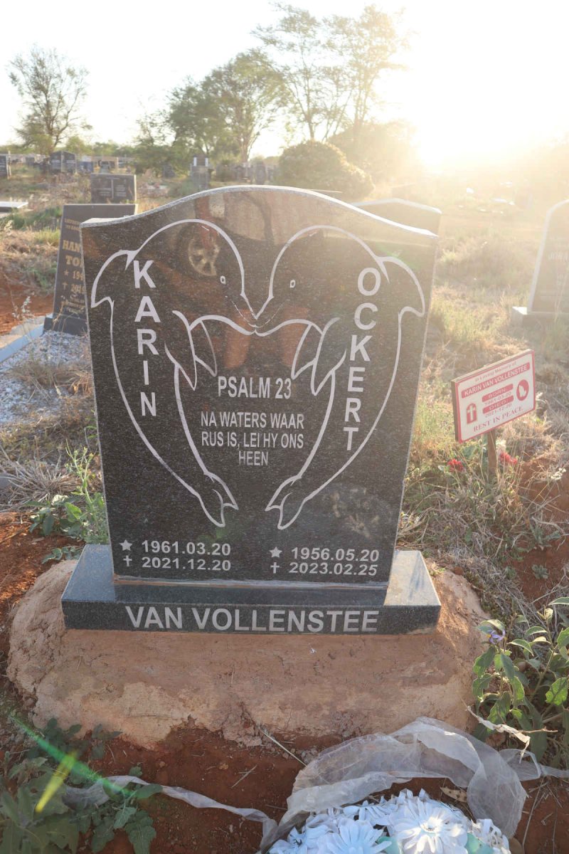 VOLLENSTEE Ockert, van 1956-2026 & Karin 1961-2021