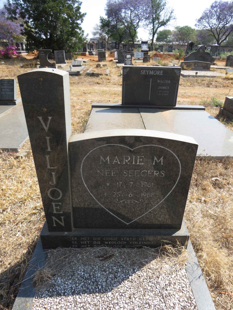VILJOEN Marie M. nee SEEGERS 1961-1988