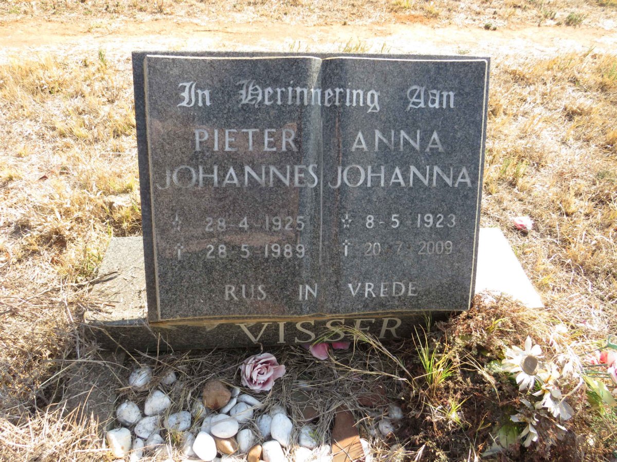 VISSER Pieter Johannes 1925-1989 & Anna Johanna 1923-2009