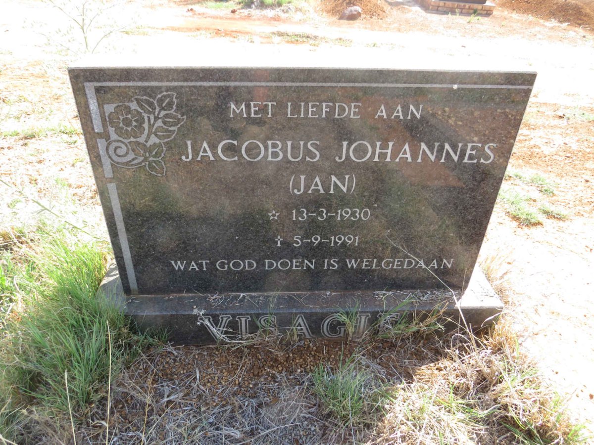 VISAGIE Jacobus Johannes 1930-1991