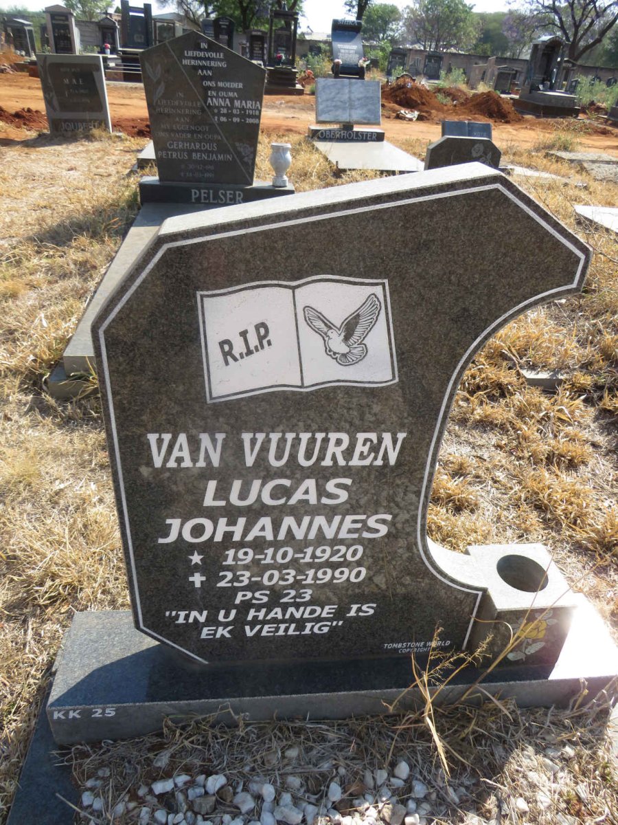 VUUREN Lucas Johannes, van 1920-1990