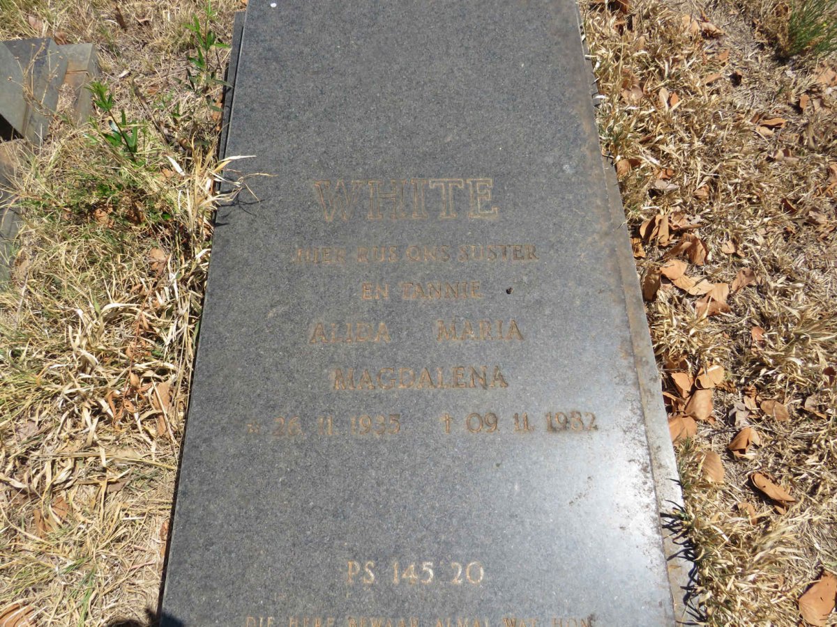 WHITE Alida Maria Magdalena 1935-1982