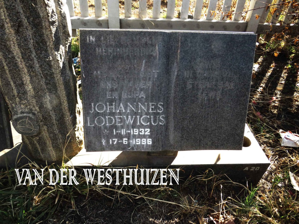WESTHUIZEN Johannes Lodewicus, van der 1932-1996