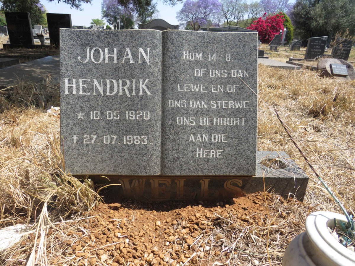 WELLS Johan Hendrik 1920-1983