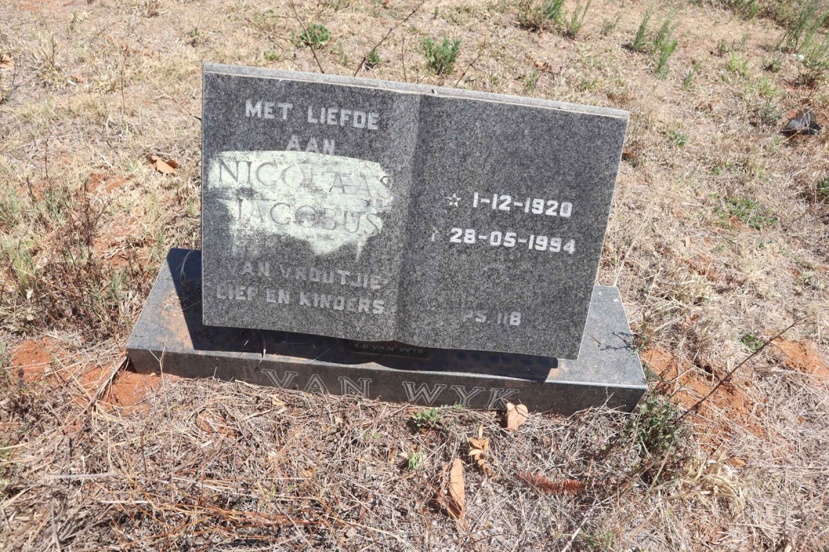 WYK Nicolaas Jacobus, van 1920-1994
