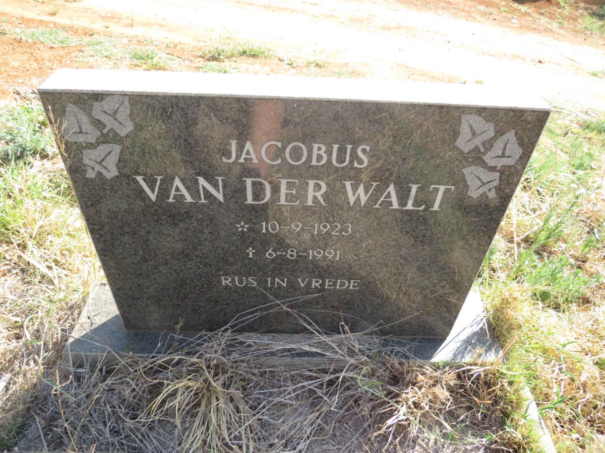 WALT Jacobus, van der 1923-1991
