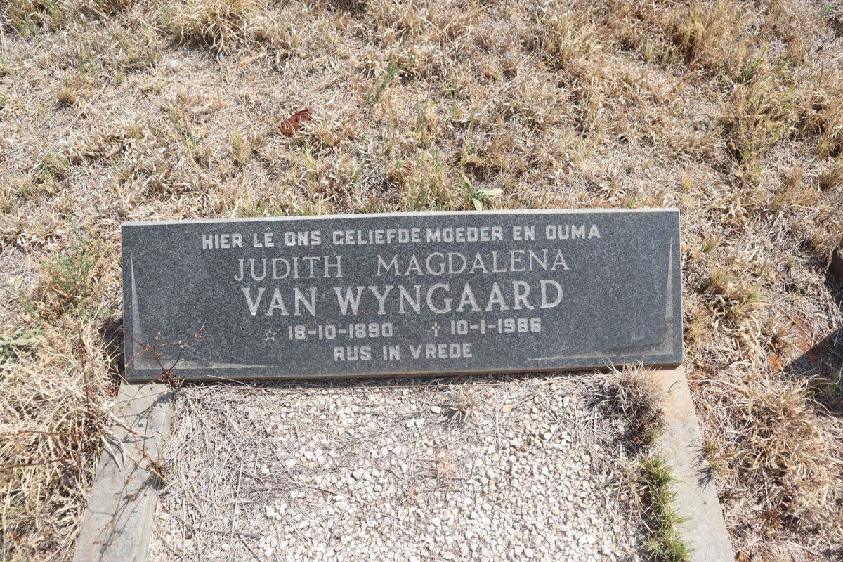 WYNGAARD Judith Magdalena, van 1890-1986