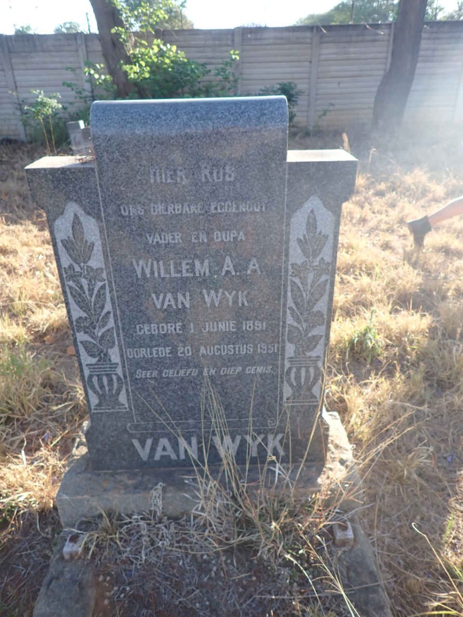 WYK Willem A.A., van 1891-1951