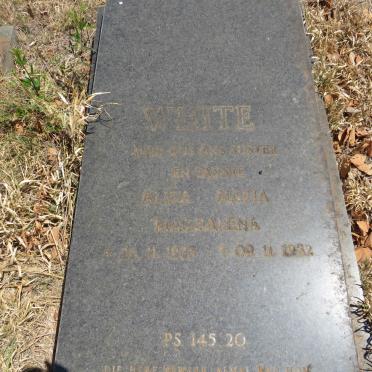 WHITE Alida Maria Magdalena 1935-1982