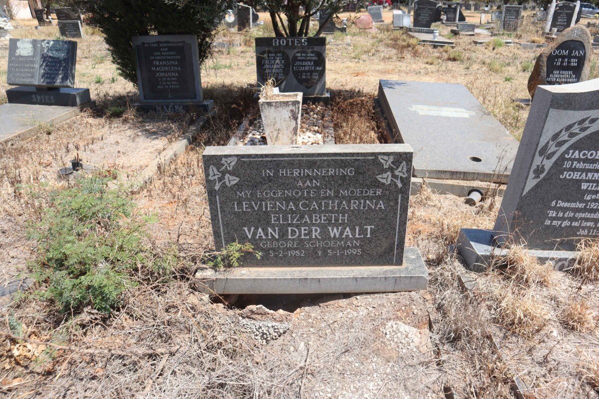 WALT Leviena Catharina Elizabeth, van der 1952-1995