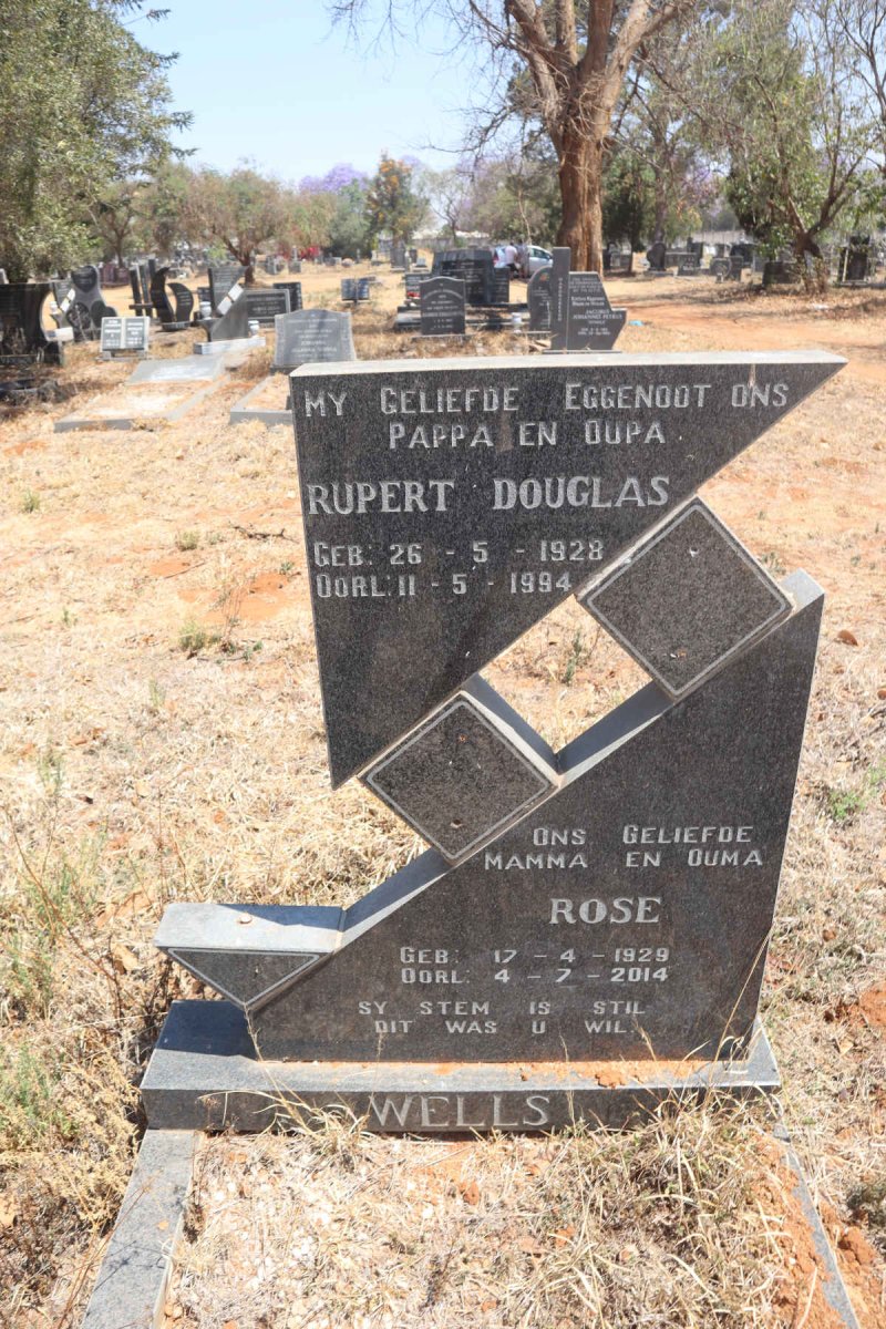 WELLS Rupert Douglas 1928-1994 & Rose 1929-2014